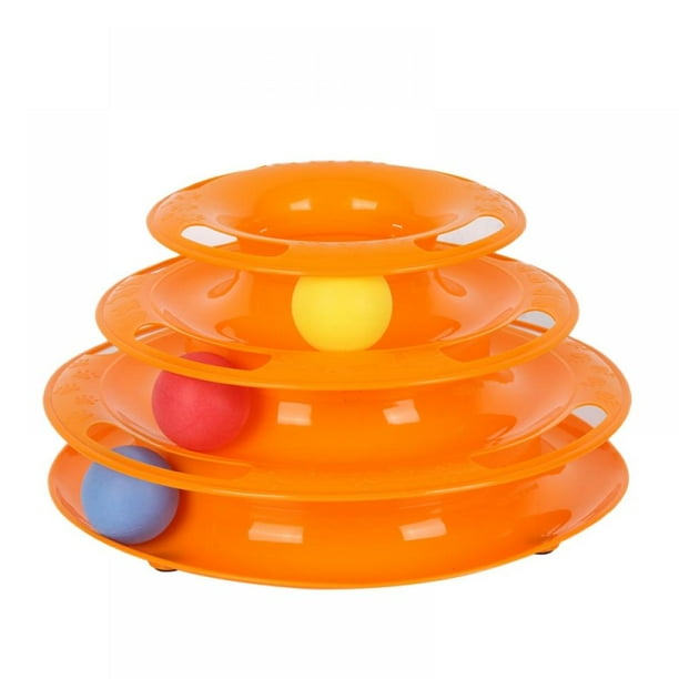 Clearance Sale!!!Funny Cat Pet Toys Intelligence Triple Play Disc Cat Toy Balls Ball Toys