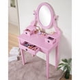 thumbnail image 2 of Moniys Wood Moniya Makeup Vanity Table and Stool Set, 2 of 5