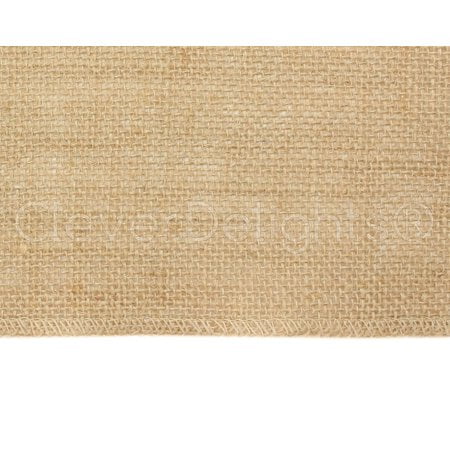 CleverDelights 6' Premium Burlap Roll - 10 Yards - No-Fray Finished Edges - Natural Jute Burlap Fabric