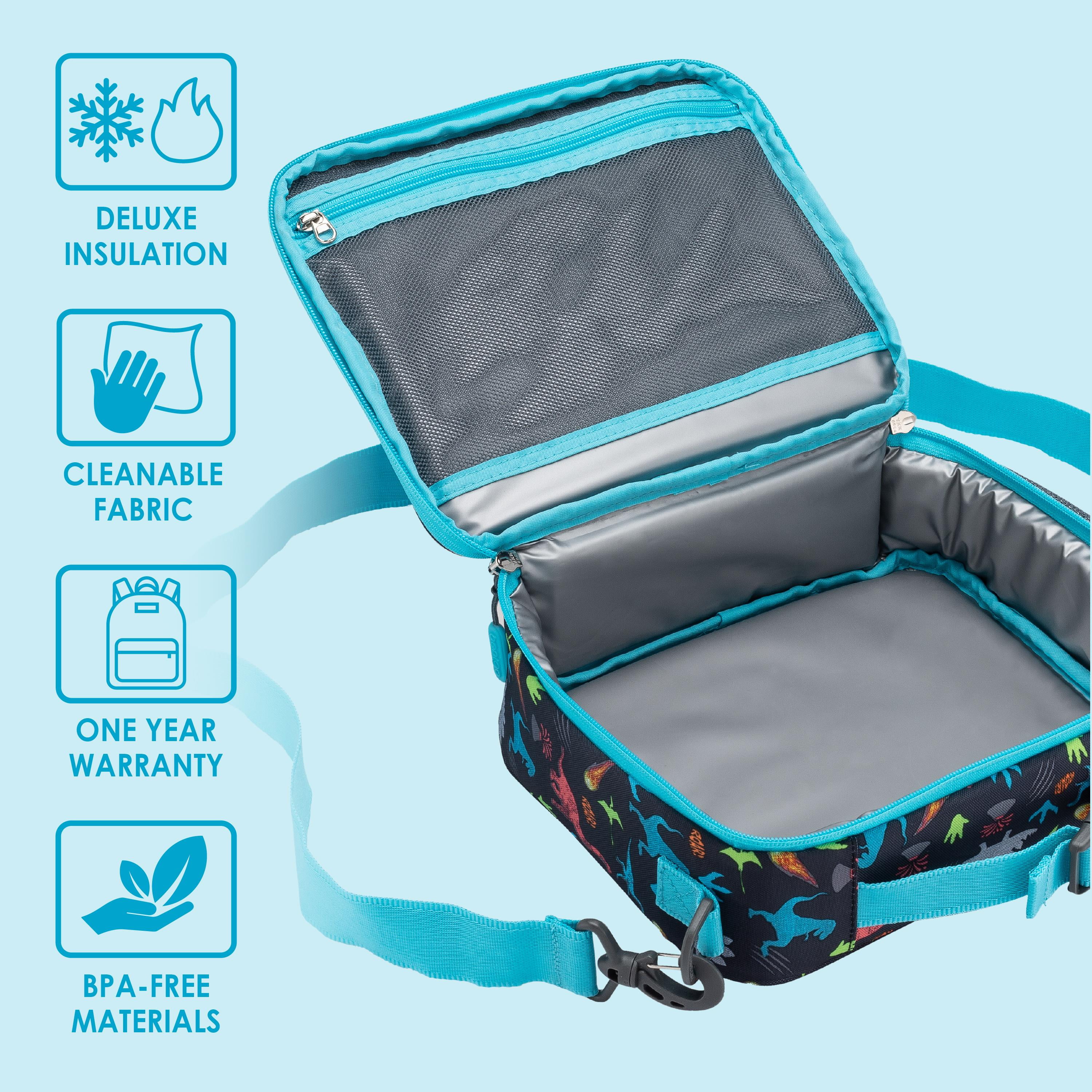 Bentgo Kids Lunch Bag - Dino, Leak-Proof Bento Lunch Box for Kids, Durable, BPA-Free, Dishwasher Safe, Perfect for School Lunches