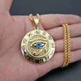 thumbnail image 2 of GKNET Gold Egypt Eye of Horus Pendant Necklace For Men Protection Delicate Jewelry Chain 24", 2 of 4