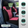 thumbnail image 2 of FH Group Car Seat Covers Premium 3D Air Mesh w/ Removable Headrest, Universal Fit Airbag Compatible for SUV, Sedan, Van Pink - Front Set, 2 of 6