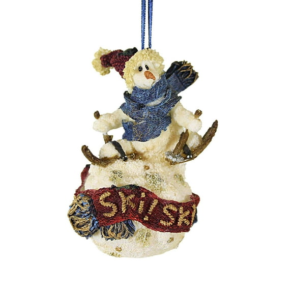Boyds Bears Resin 4.25In Lars...Ski, Ski, Ski, Resin, Snowman Ornament 25653