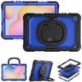 thumbnail image 2 of Case for Samsung Galaxy Tab S6 Lite 10.4 inch 2024/2022/2020, 360 Rotating Stand Handle Pencil Holder Shoulder Strap Heavy Duty Shockproof Cover, Dark Blue PC, 2 of 7