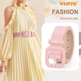 thumbnail image 3 of WHIPPY Women Leather Belt for Jeans Dresses Ladies Leather Belts with Square Buckle, 3 of 5