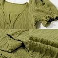 thumbnail image 6 of Womens Short Sleeve Summer Tops Olive L, 6 of 7