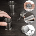 thumbnail image 3 of Tessco para ti Juego de 6 Vasos Plegables de Acero Inoxidable 75 ml, 3 of 7
