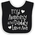 thumbnail image 3 of Inktastic Mommy and Daddy Love Me Valentine Boys or Girls Baby Bib, 3 of 4