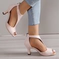 thumbnail image 6 of Willtoo Women's Peep Toe Stiletto High Heel Sandals Summer Hollowed Out Zipper Heeled Sandal Comfortable Fashion Casual Wedding Party Heeled Sandals, 6 of 6