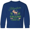 thumbnail image 3 of Inktastic Vintage Adventure is Calling and I Must Go with Moose Long Sleeve Youth T-Shirt, 3 of 5