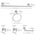 thumbnail image 2 of 5-Piece Bath Hardware Set 24 in. with Mounting Hardware in Brushed Nickel, 2 of 7