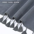 thumbnail image 3 of Shininglove Windows Boho Tassels Heavyweight Café Curtains, 26" W x 30" L, Grey, Set of 2, 3 of 7