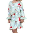 thumbnail image 3 of Big Girls' Lovely Ruffle Sleeve Santa Christmas Birthday Party Girl Dress Green 6 XL (P318432P), 3 of 3