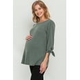 thumbnail image 2 of Boatneck 3/4 Tie Sleeve Maternity Knit Top, 2 of 3