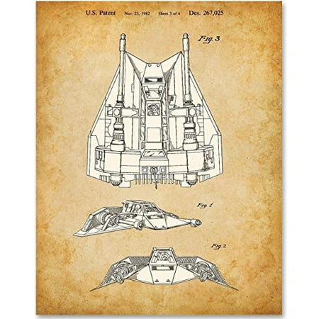 Star Wars - Snowspeeder Patent - 11x14 Unframed Patent Print - Great Gift for Star Wars