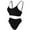 Black, variant on 2 Pieces Seamless Lingerie for Women Comfortable Wire Free Bra and Panty Set Push Up Sports Bra and Thong Underwear Set "Yellow, M"