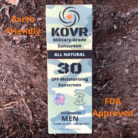KOVR Mineral Sunscreen SPF 30 - Water Resistant Face and Body Sunscreen Lotion, Unscented, 4 fl oz.