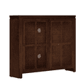 thumbnail image 6 of Hassch 2-Door Buffet Sideboard, Rattan Storage Cabinet, Accent Cabinet with Outlet Holes, Modern Coffee Bar Cabinet, Credenza for Kitchen, Hallway, Dining Room, Living Room, Easy Assembly, Walnut, 6 of 7