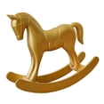 thumbnail image 2 of Estatua de caballo mecedor, adorno de escritorio, madera, vintage, rústico, retro, escultura animal Oro, 2 of 8
