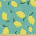 thumbnail image 1 of Fruit Sofa Upholstery Fabric by the Yard, Lemon Pattern Freshness Lemonade Juicy Vitamin Healthy Branches Graphic, Decorative Fabric for DIY and Home Accents, Turquoise Yellow Green by Ambesonne, 1 of 5