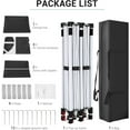 thumbnail image 3 of HOTEEL 10x20 Canopy Tent with Sidewalls,3 Adjustable Height Commercial Canopy,Pop Up Party Canopy with 12 Stakes & 6 Ropes,Black, 3 of 9