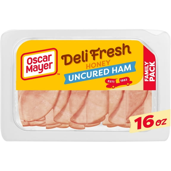 Oscar Mayer Deli Fresh Honey Uncured Sliced Ham Deli Lunch Meat Family Size, 16 Oz Package