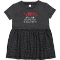 thumbnail image 3 of Inktastic Loved by My Grandma and Grandpa Cute Ladybug Girls Baby Dress, 3 of 5