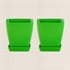 thumbnail image 5 of EeaseMX 2 juegos de macetas pequeñas de fibra vegetal para suculentas, decoración de jardinería (verde), 5 of 7