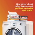 thumbnail image 5 of Bouce Pet Hair and Lint Guard Mega Dryer Sheets for Laundry, Fabric Softener with 3X Pet Hair Fighters, Unscented, Hypoallergenic, 120 Count, 5 of 5
