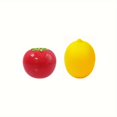 thumbnail image 1 of QJUHUNG Ensemble de 3 Pcs Contenants de Conservation des Aliments en Forme de Fruits et Légumes Citron Tomate Oignon Contenants de Rangement Réutilisables en Plastique Organiseurs de Réfrigérateur Gadgets de Cuisine avec Couvercles Lavable à la Main Rond, 1 of 7