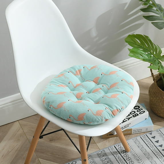 2pcs Rustic Style Round Seat Cushion,Sofa Chair Pads Cushion Pillow Pads Bay Window Cushion Tatami Mat for Garden Home Kitchen Office,15.8 inch