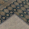 thumbnail image 4 of HomeRoots 508269 2 x 8 ft. Blue & Gold Oriental Power Loom Stain Resistant Runner Area Rug, 4 of 5