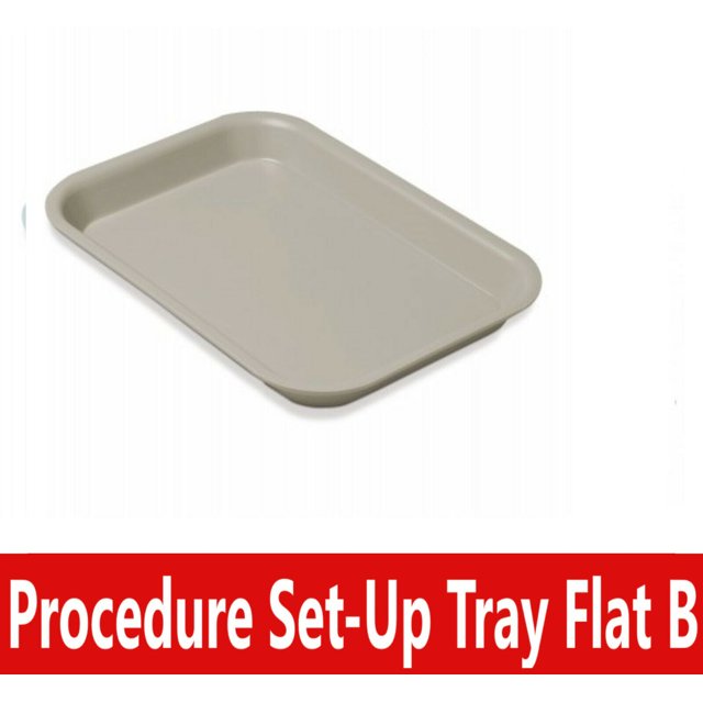 Dental Procedure Set-Up Trays Flat B (Ritter) 13½" x 9⅝" x ⅞", Autoclavable Tray, Gray
