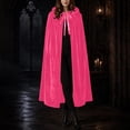 thumbnail image 6 of LEKWK Hooded Cloak Women Velvet Classic Princess Cloak Renaissance Hooded Cape Witch Wizard Robe Medieval Halloween Christmas Costume, 6 of 7