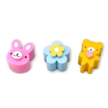 Techinal Moule à Sandwich en Forme de Fleur Lapin Ours 3 Pcs pour Biscuits Pain Gâteau Toast