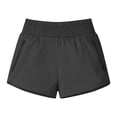 thumbnail image 4 of CFLVAEK Quick Dry Shorts for Women Double Lined High Waisted Workout Running Shorts with Zipper Pockets Black XL, 4 of 6