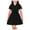 Black, variant on Tween Girl's Clothing Set 2 Piece Outfits Button Down Collared Tops with Pleated Skirt Set