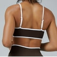 thumbnail image 4 of Arlun,Sports Bras for Women Wireless High Support Seamless Bralettes Full Coverage No Underwire Color Block Workout Bra for Running Exercise Yoga Gym Fitness Training Coffee S, 4 of 5