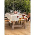 thumbnail image 2 of Outdoor Tablecloth with Umbrella Hole and Zipper, Maple Leaf Fall Rectangle Table Cloth 54x80 Inch Waterproof Tablecloth, Thanksgiving Botanical Branches Picnic Table Cover for Patio Camping, 2 of 7