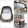 thumbnail image 4 of 17 Inch Lightweight Backpack,PVC Waterproof Oxford Fabric, Ergonomically Designed, with Large Capacity, Camouflage Print, 4 of 5