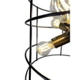 thumbnail image 3 of EQLight EQ21-CH-6L02 Nicte 6-Light Brass and Black Cage Chandelier, 3 of 4