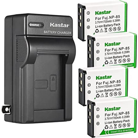 Kastar 4-Pack Battery and AC Wall Charger Replacement for Soxi HDD-9000A HDD9000A Easypix DVX5233 Vivikai HD-OC2312 JAY-tech VideoShot C20 Rollei Movieline SD-23 Tevion DV-23HD