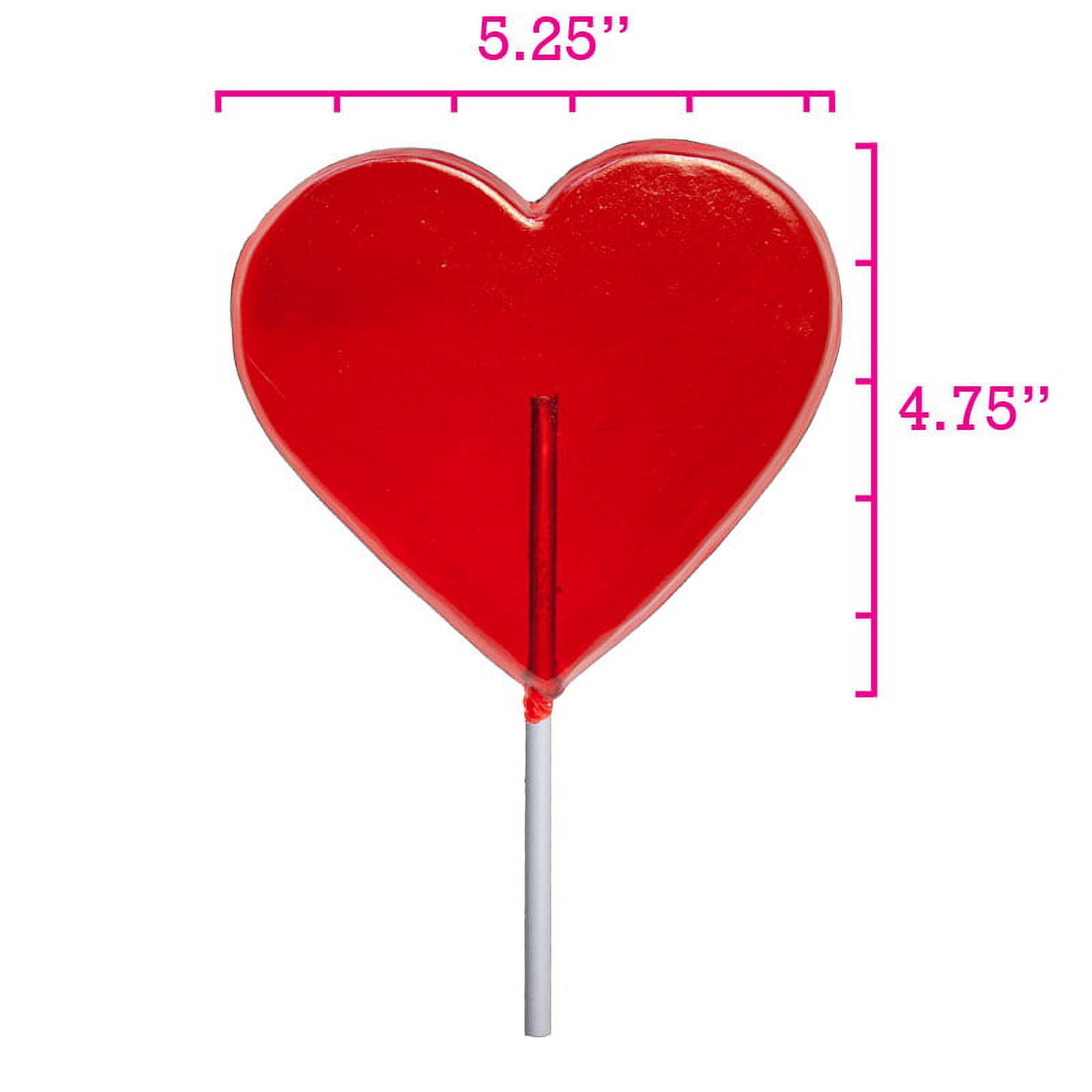 Melville Candy Valentine Giant Heart Hard Candy Lollipop with Heart  Confetti, 4.5 Ounce Pop