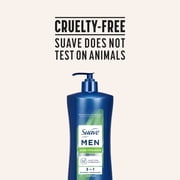 Suave Men Soothing 3-in-1 Shampoo, Conditioner & Body Wash, Aloe & Vitamin B, 28 FL OZ