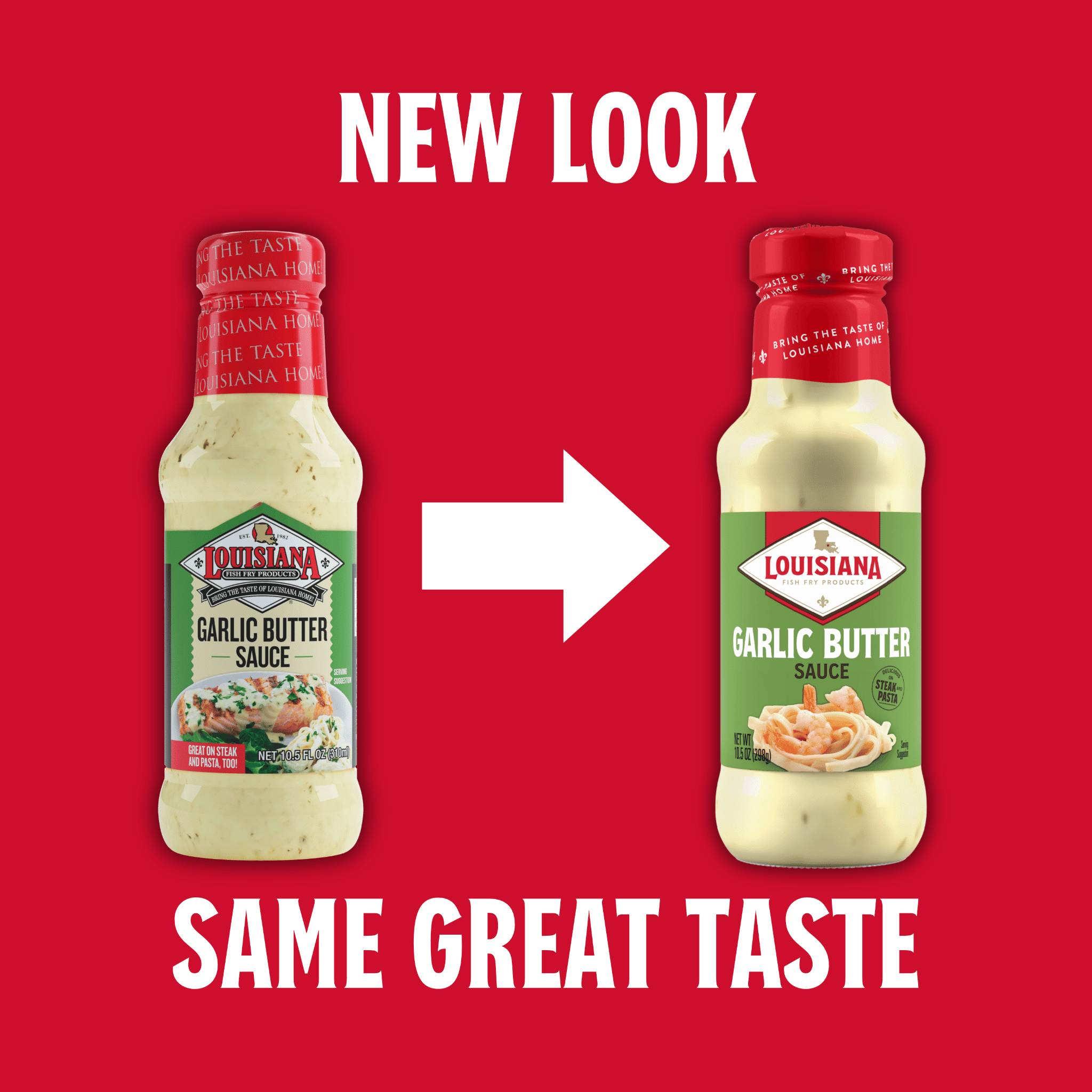 Louisiana Fish Fry Products Louisiana Garlic Butter Sauce 10.5oz Bottle