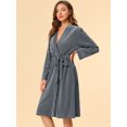 thumbnail image 2 of Albornoz cálido Midi para mujer Gris XS Allegra K, 2 of 6