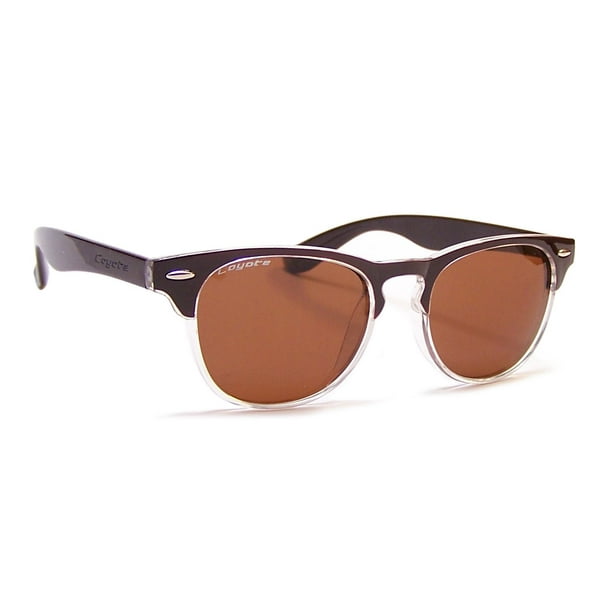 Coyote Eyewear 680562014525 Uptown Polarized Street & Sport Sunglasses,  Brown, Clear Fade & Brown Lens 