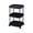 Black, variant on Homenest White Rolling Mobile Storage Cart with Wheels, 3 Tier Narrow Utility Cart for Small Space, Bedroom Living Room Couch Side Table, Lockable Casters Bathroom Kitchen Shelves Organizer