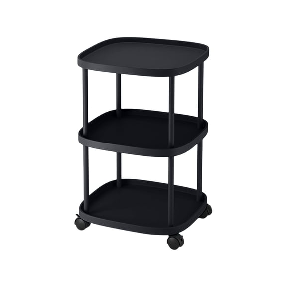 YuanGuangQ Rolling Mobile Side Table with Wheels, Storage Cart for Bedroom Living Room Couch, Narrow Space Shelf for Home Office Kitchen and Balcony