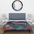 thumbnail image 3 of Designart "Regal Stag Amidst the Woods II" Animal Landscape Bedding Covert Set - Animals Blue Children's Art Bed Set With 2 Shams, 3 of 6